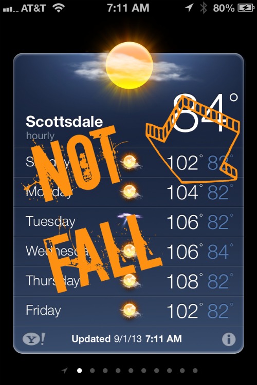 Arizona forecast not fall